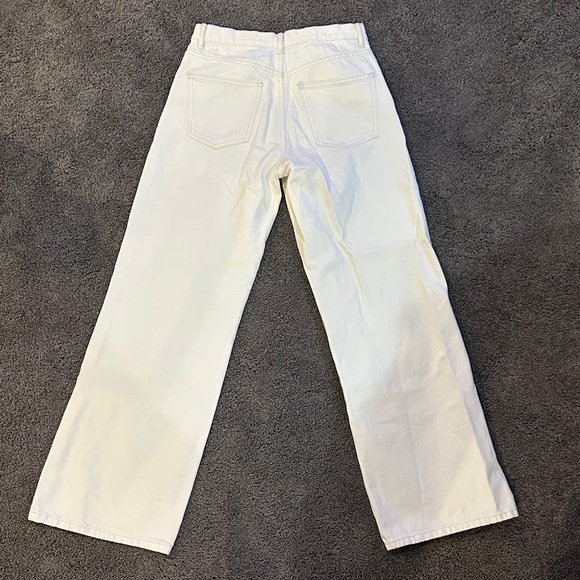 White Wide-Leg Jeans - Picture 2 of 3